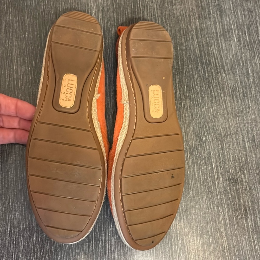 LUCCA LANE Womens Orange Naomi Round Toe Slip On Espadrille Shoes size 6 - Picture 5 of 7
